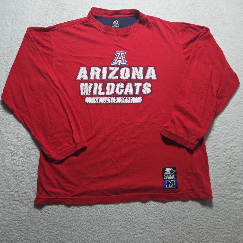Vtg Starter Arizona Wildcats UOA Long Sleeve T-Shirt Distressed Grunge Size MED